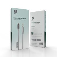 Green Non-MFi Lightning to AUX 3.5mm Stainless Steel Plating Cable