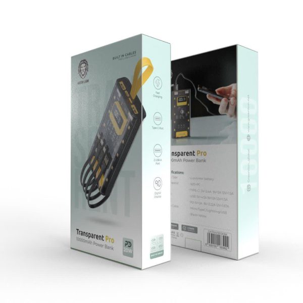 قیمت Green transparent pro 10000mAh power bank