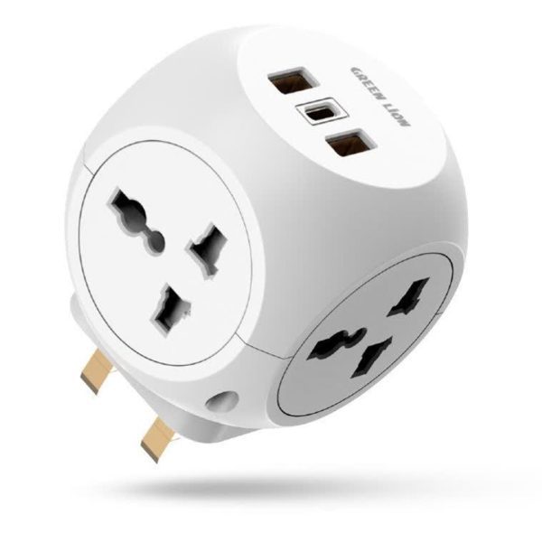 Green Multi Port Travel Adapter خرید