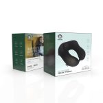 Green memory foam neck pillow