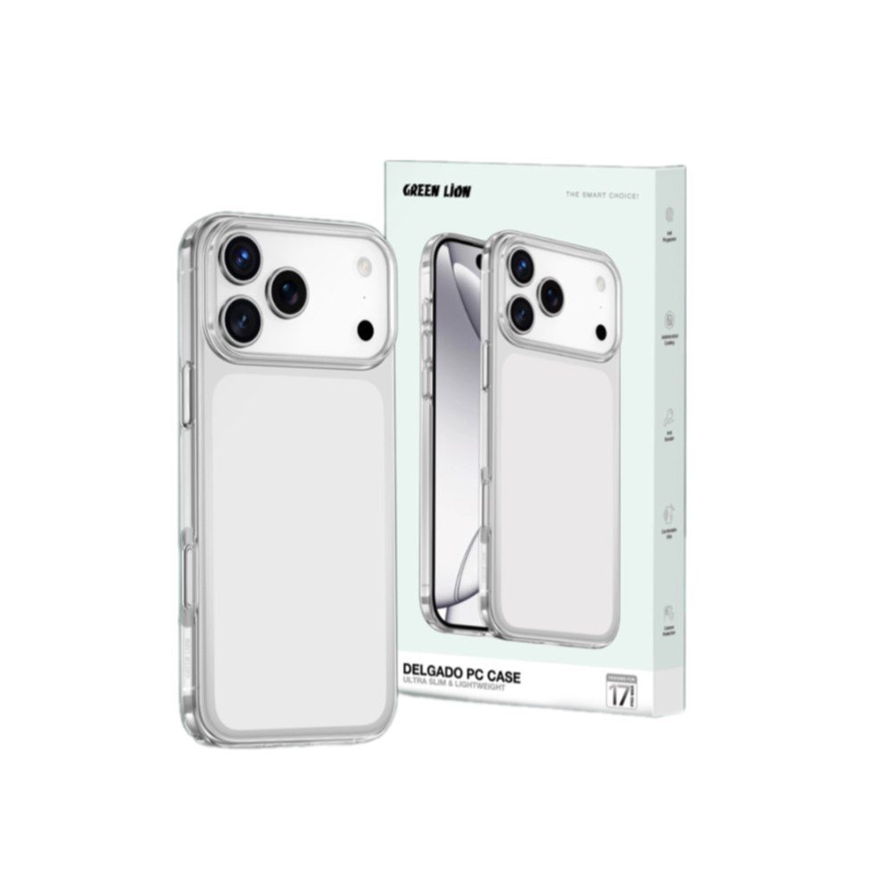 قاب شفاف دلگادو سری آیفون سری 17 گرین Green Lion Delgado PC Case