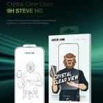 گلس استیو شفاف آیفون سری 16 گرین Green Steve HD Glass 16 Series