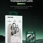 محافظ لنز شفاف آیفون سری 16 گرین Green Transparent Lens Iphone 16Pro & Pro Max