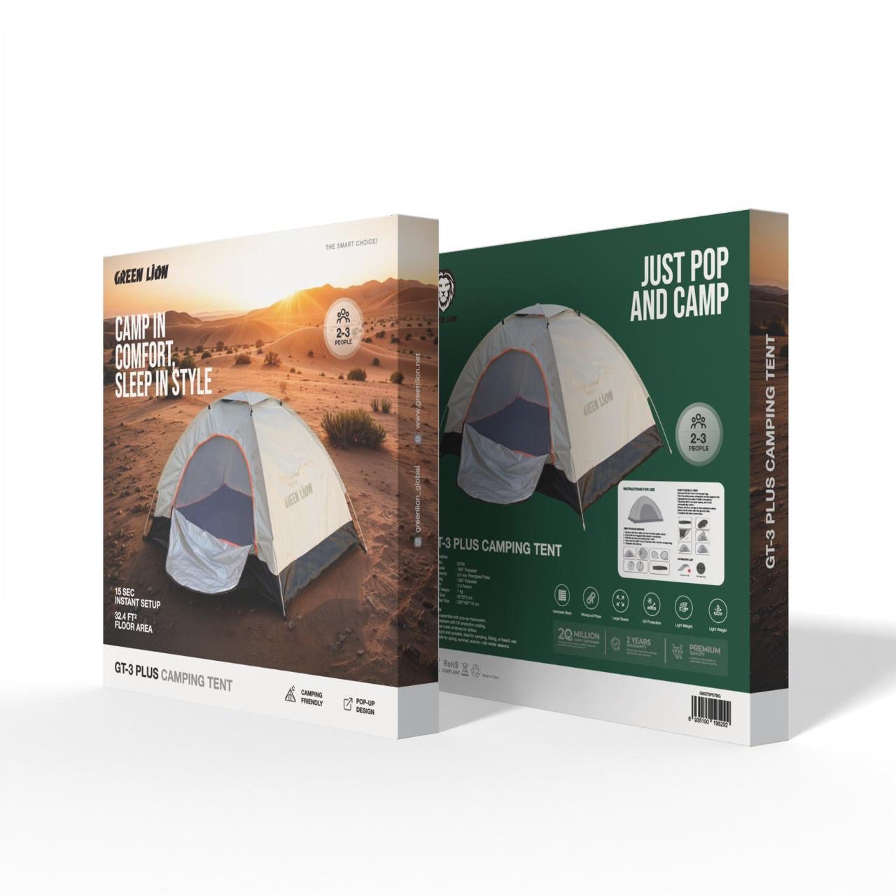f97560e1-e2ef-4401-bfdd-8ac0be0eca1a Green GT3-Plus Camping Tent