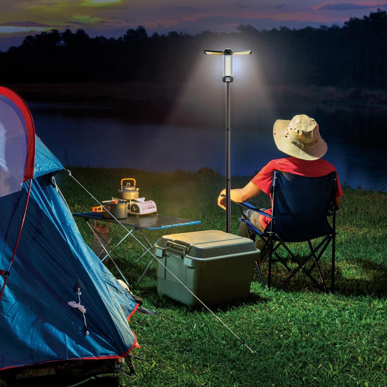 چراغ کمپینگ گرین Green Lion Trio Beam Lite Tripod Camping Light