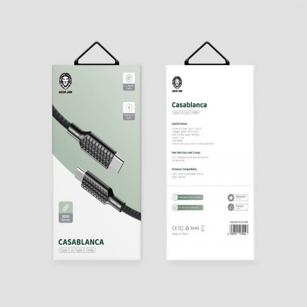 Green Casablanca Type-c to Type-c Cable