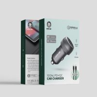 Green Car Charger With Type-C To Lightning Cable