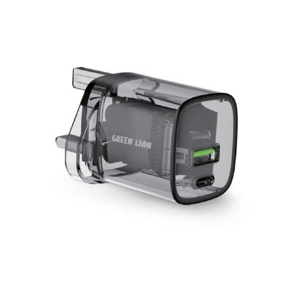 خرید Green teransparent wall charger 33w