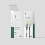 Green usb-c to usb-c transparent cable