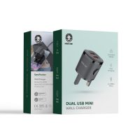 Green Dual usb mini wall charger