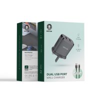 Green Dual USB port wall charger