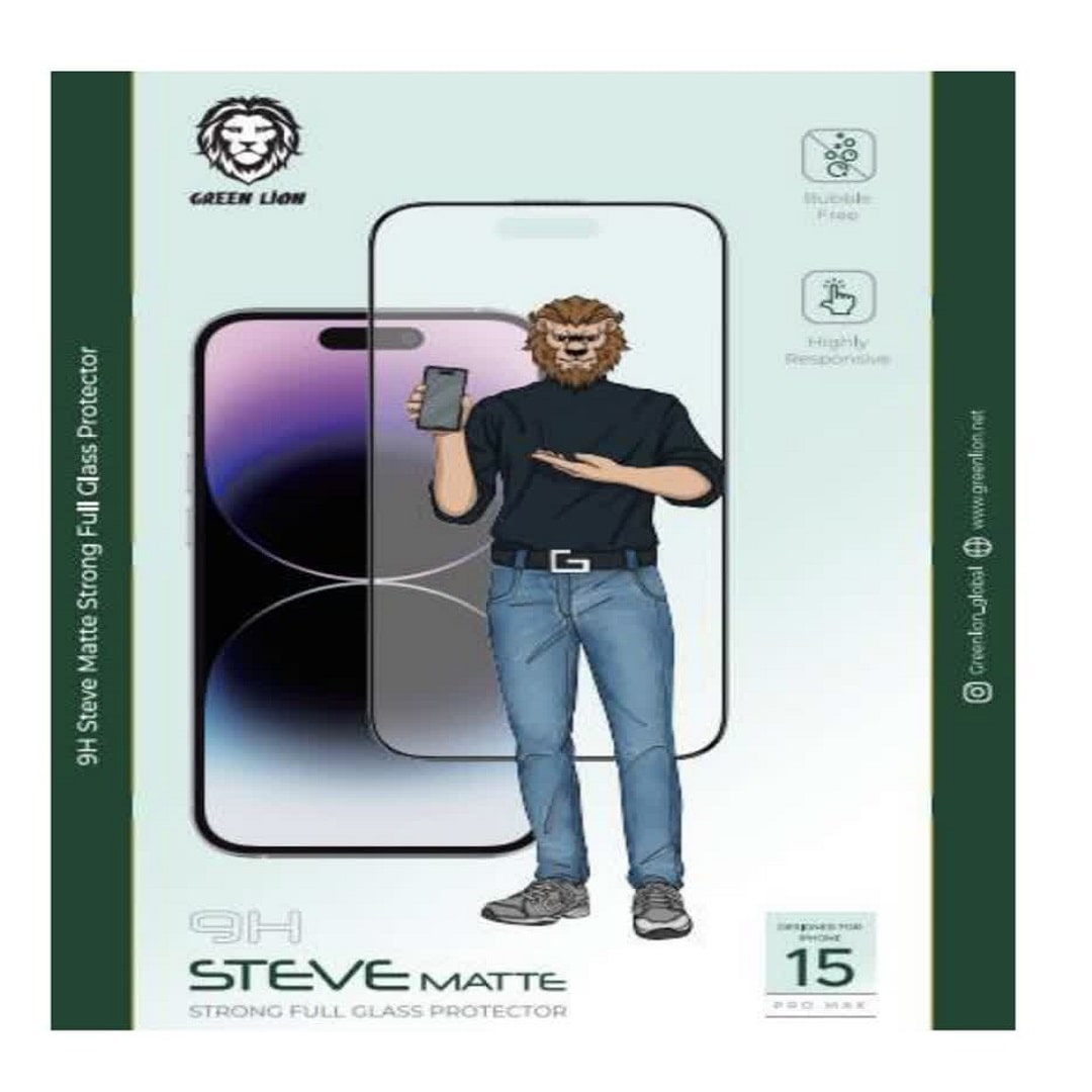 Green 9H Steve Matte Strong Full Glass Protector