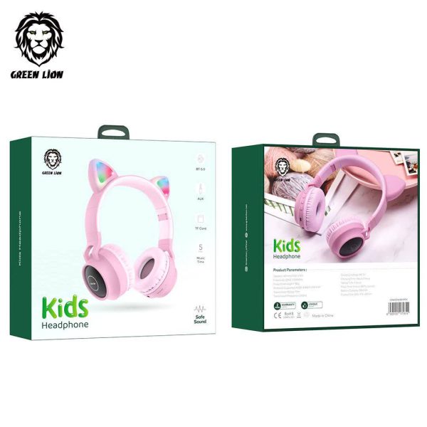 Green kids headphone