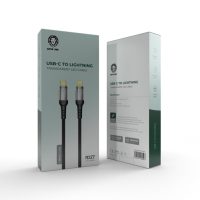 Green usb-c to lightning transparent LED cable