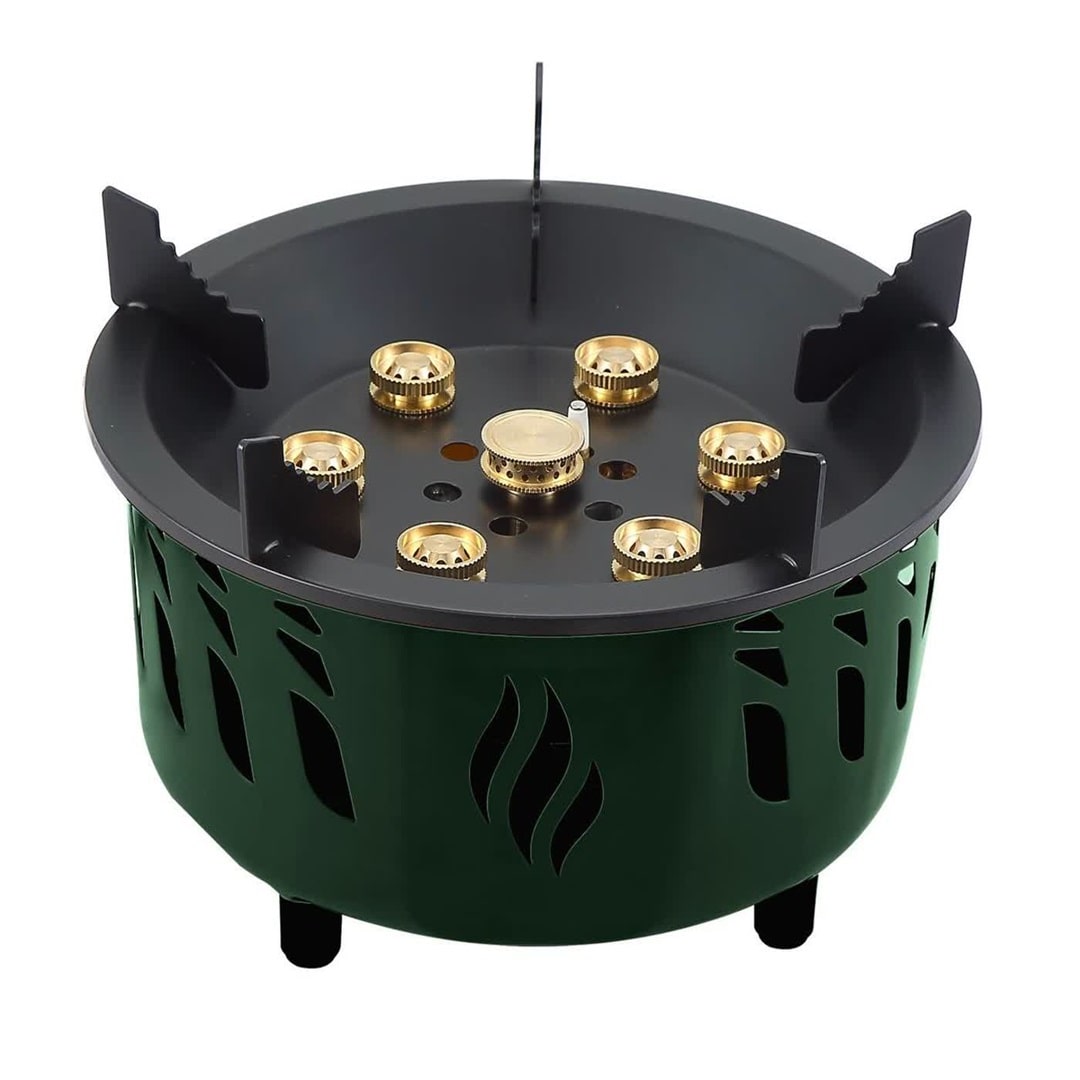 Green 7 burner camping stove