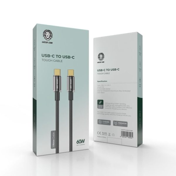 Green type-c to type-c touch cable