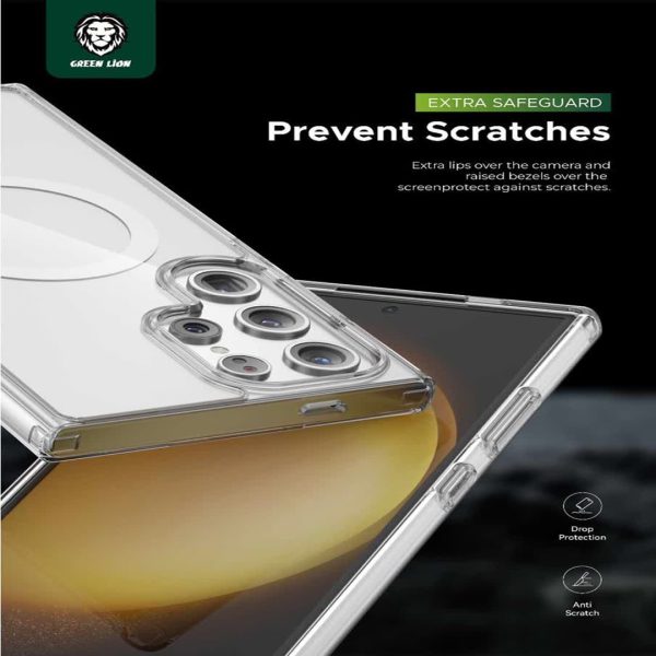Green MagSafe Crystal Case for Samsung Galaxy S24 Series عمده خرید