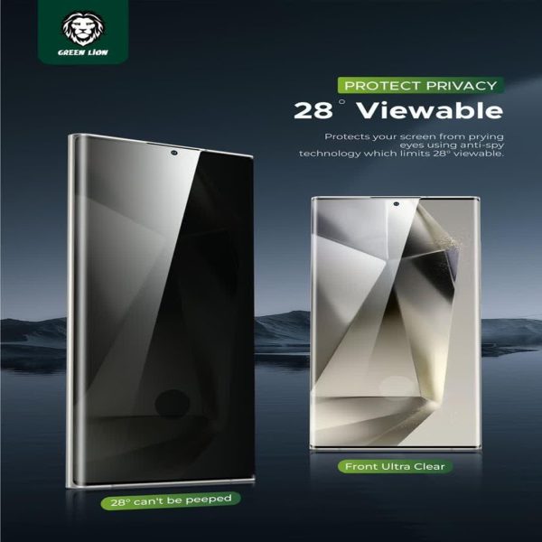 Green 3D edge glue full round privacy glass s23ultra عمده