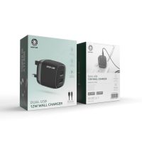 Green dual usb 12w wall charger USB-A to Micro