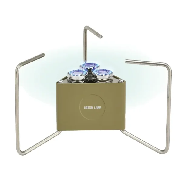اجاق گاز کمپینگ تاشو ۳ شعله گرین Green 3-Burner Foldable Camping Stove
