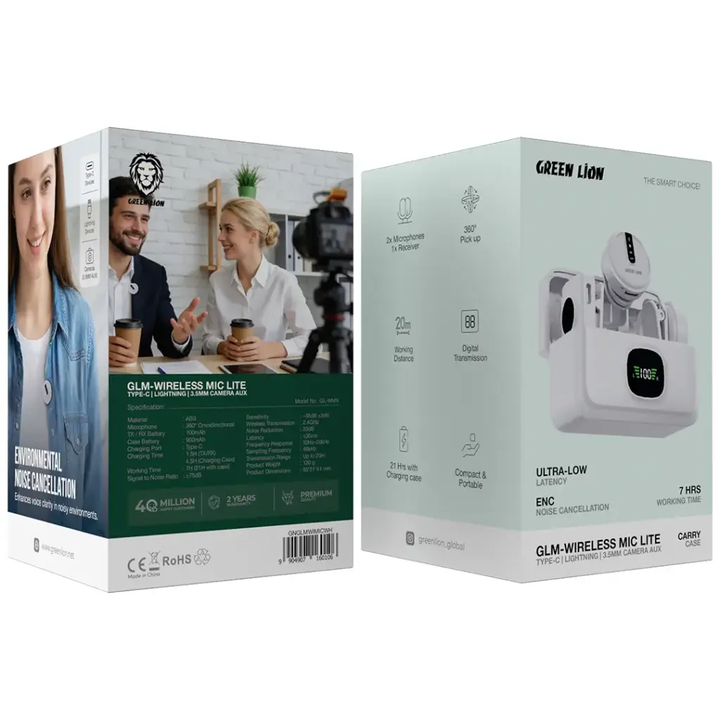 میکروفون بی سیم جی ال ام لایت گرین Green GLM-Wireless Mic