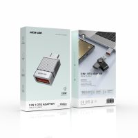 Green 2IN1 OTG Adapter USB-A To USB-C