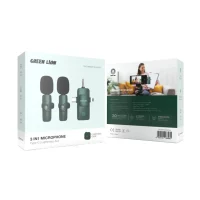 Green 3IN1 Microphone Type-C/Lightning/Aux