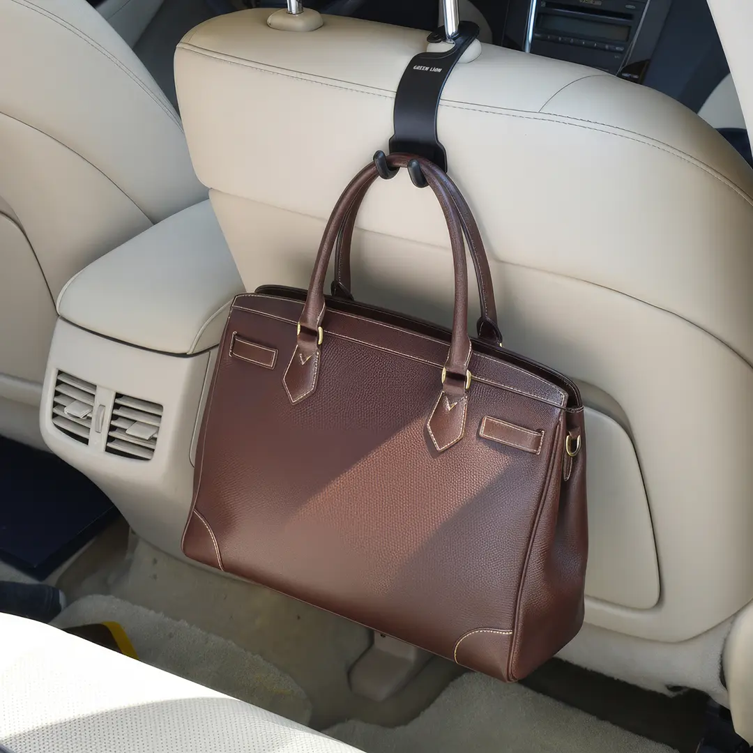 Green Car Headrest Dual Hook Organizer
