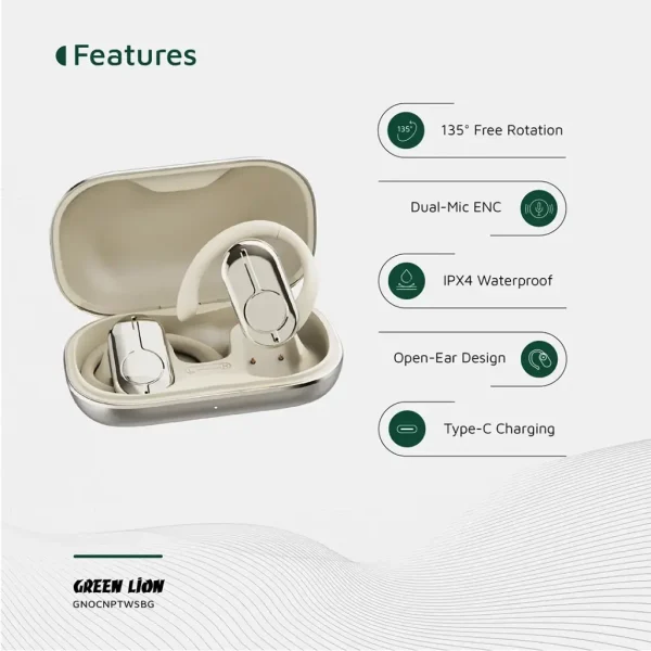 هندزفری بلوتوث اوشن پلاس گرین Green Lion Ocean Plus Open Ear Headphones