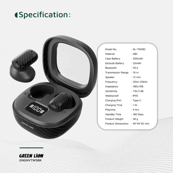 قیمت خرید هندزفری بلوتوث ژنو گرین Green Lion Geneva True Wireless Earbuds