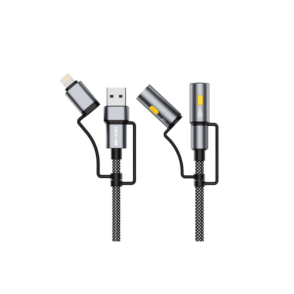 Green 6 in1 Cable Charging, Led Light, Ignition