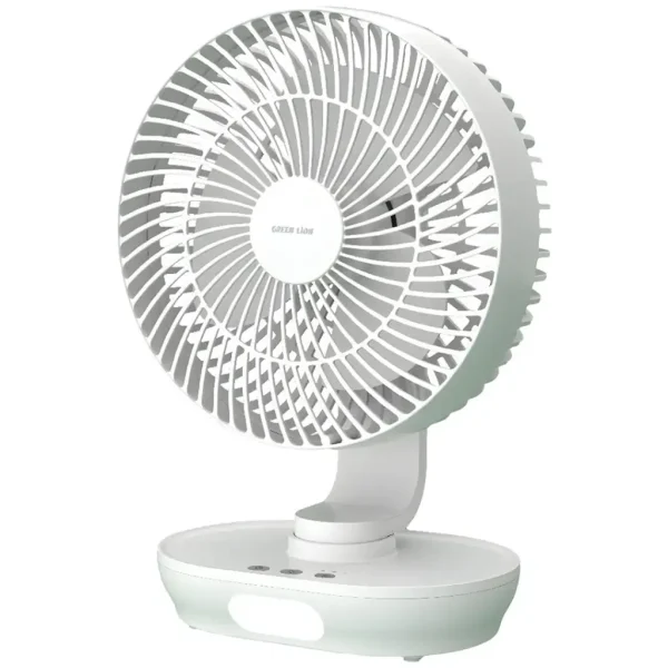 Green 8" Desktop Fan Rechargeable