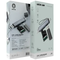 Green Lion 3in1 Card Reader with USB-A & USB-C Connectivity