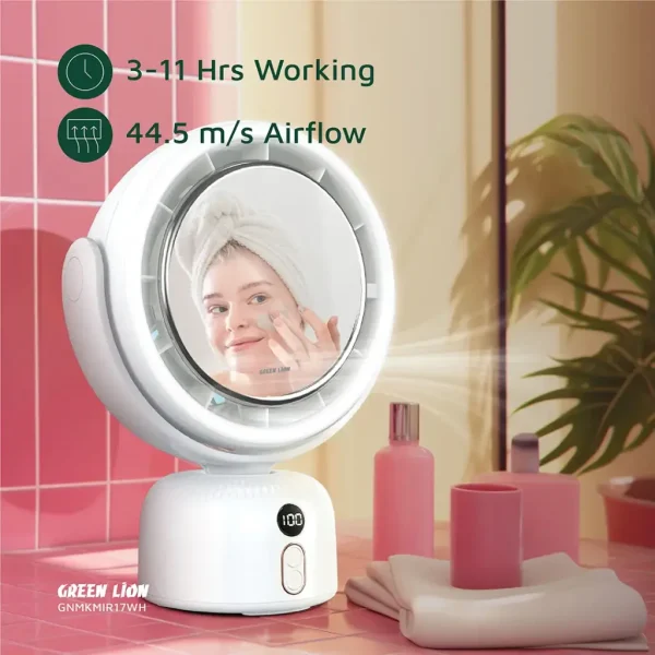 Green Makeup Mirror Fan