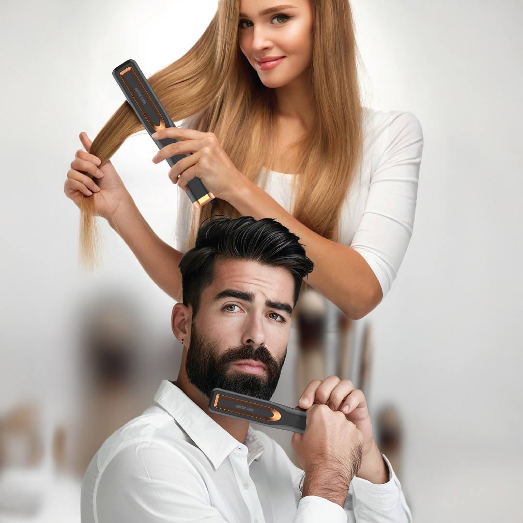 صاف کننده ریش و مو بیسیم گرین Green Cordless Beard and Hair Straightener