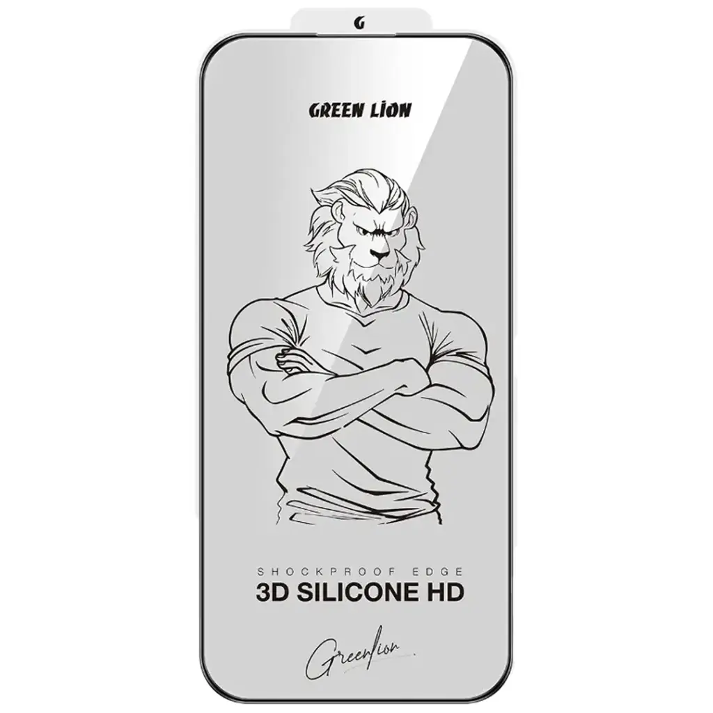 گلس سیلیکون پلاس شفاف آیفون سری 17 گرین Green Lion 3D Silicone Plus Glass for iPhone 17 Series