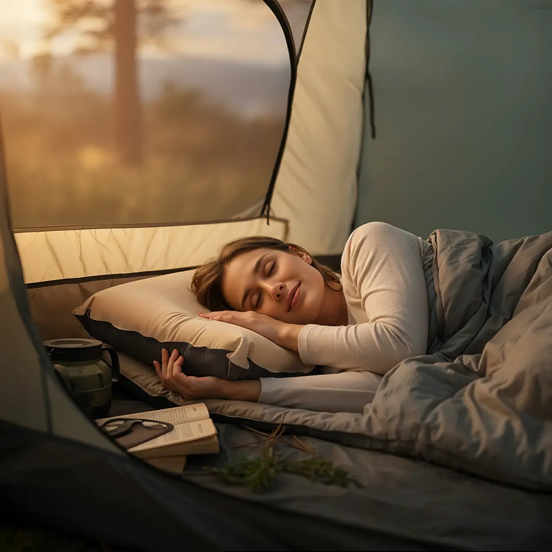 بالش بادی کمپینگ Green Inflatable Camping Pillow