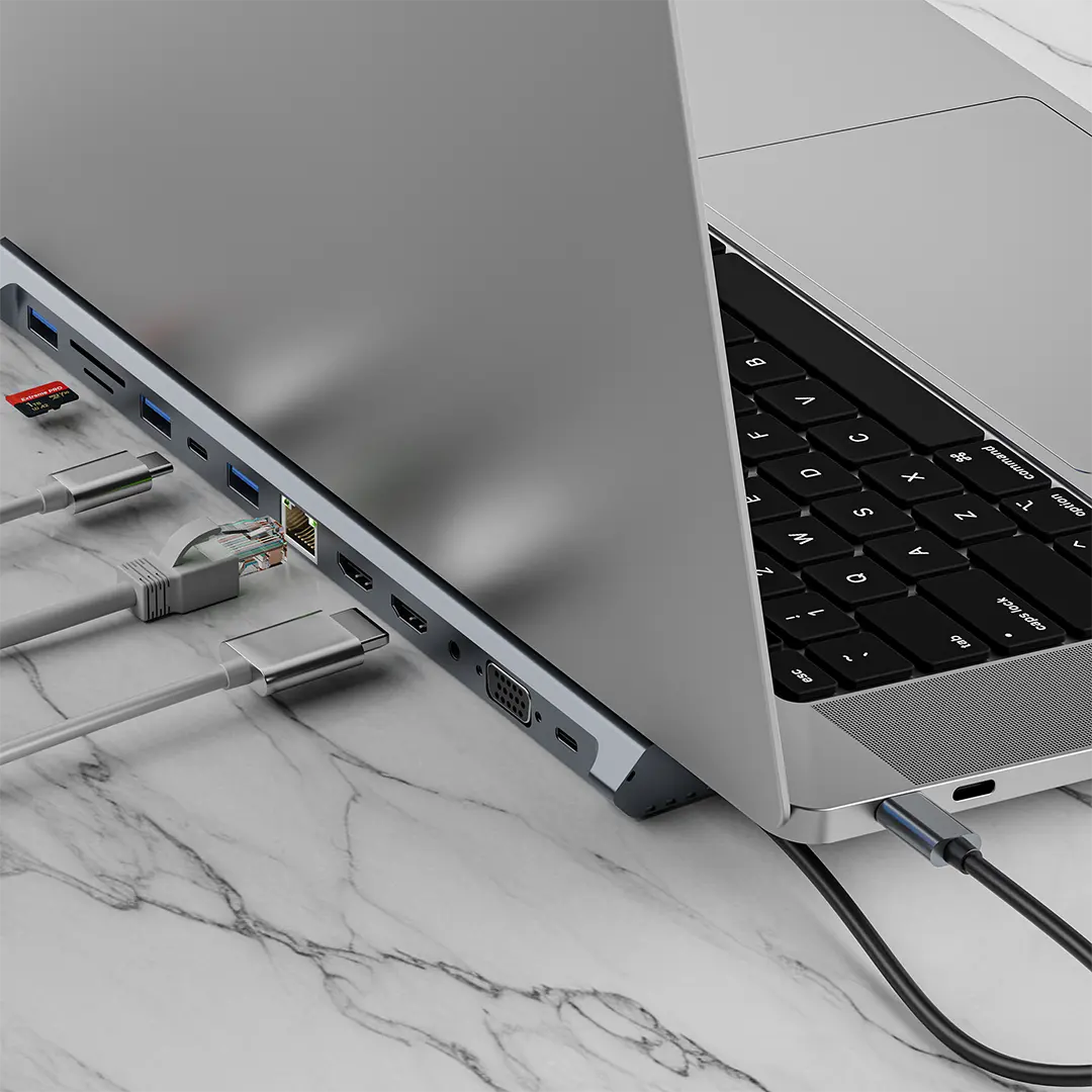 هاب 12 در 1 4K گرین Green Lion 12-in-1 4K HDMI Ethernet USB-C Hub