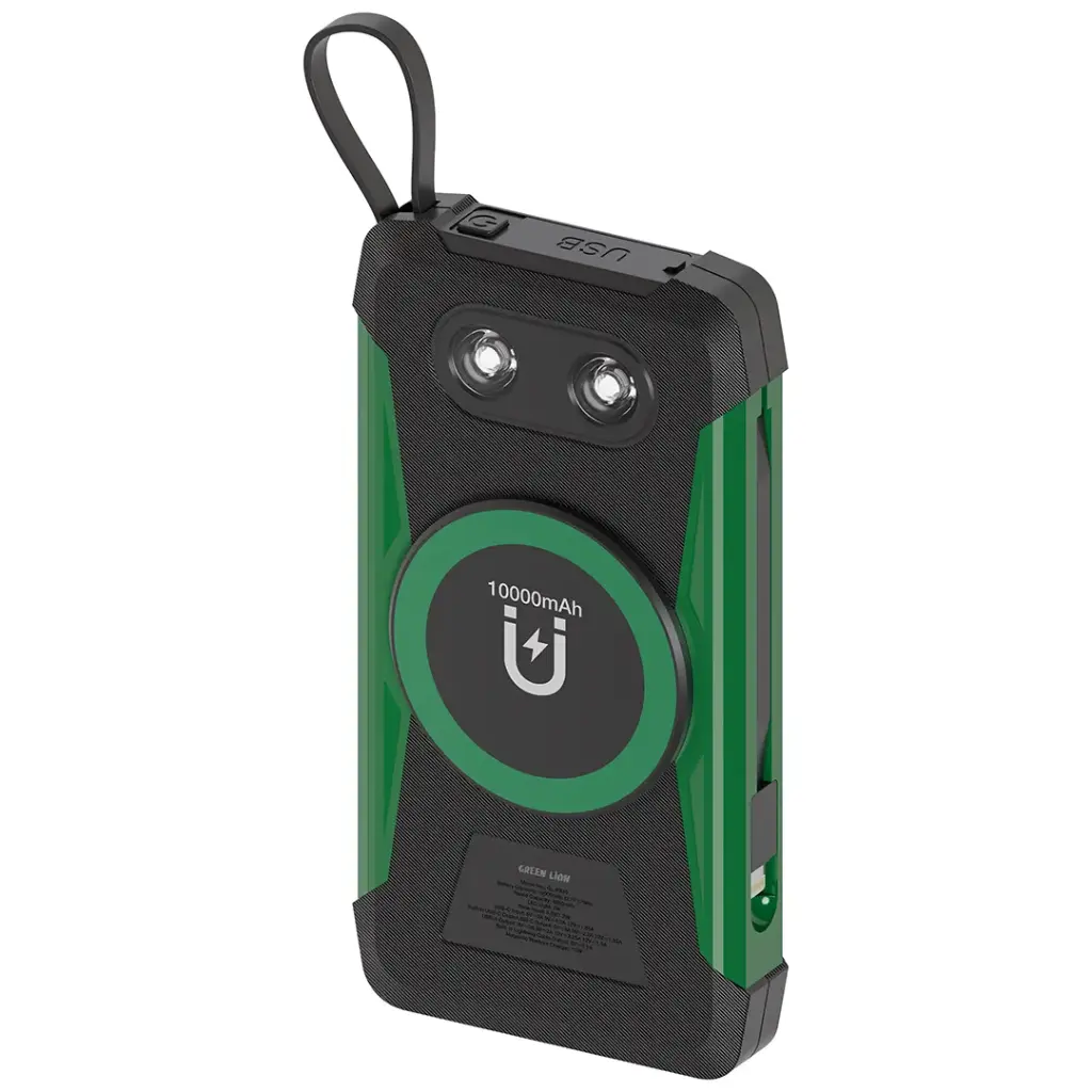 پاور بانک خورشیدی ۱۰۰۰۰ میلی‌آمپر ترکس گرین Green Lion Solar Trex 10000mAh Power Bank