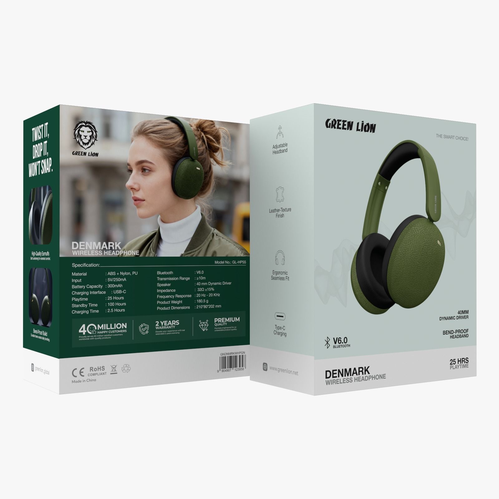 Green Lion Denmark Wireless Headphone
