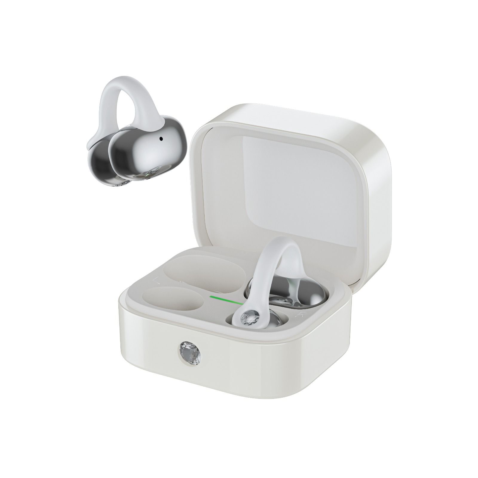 هندزفری بلوتوث پیرل پادز گرین Green Pearl Pods Wireless Earbuds
