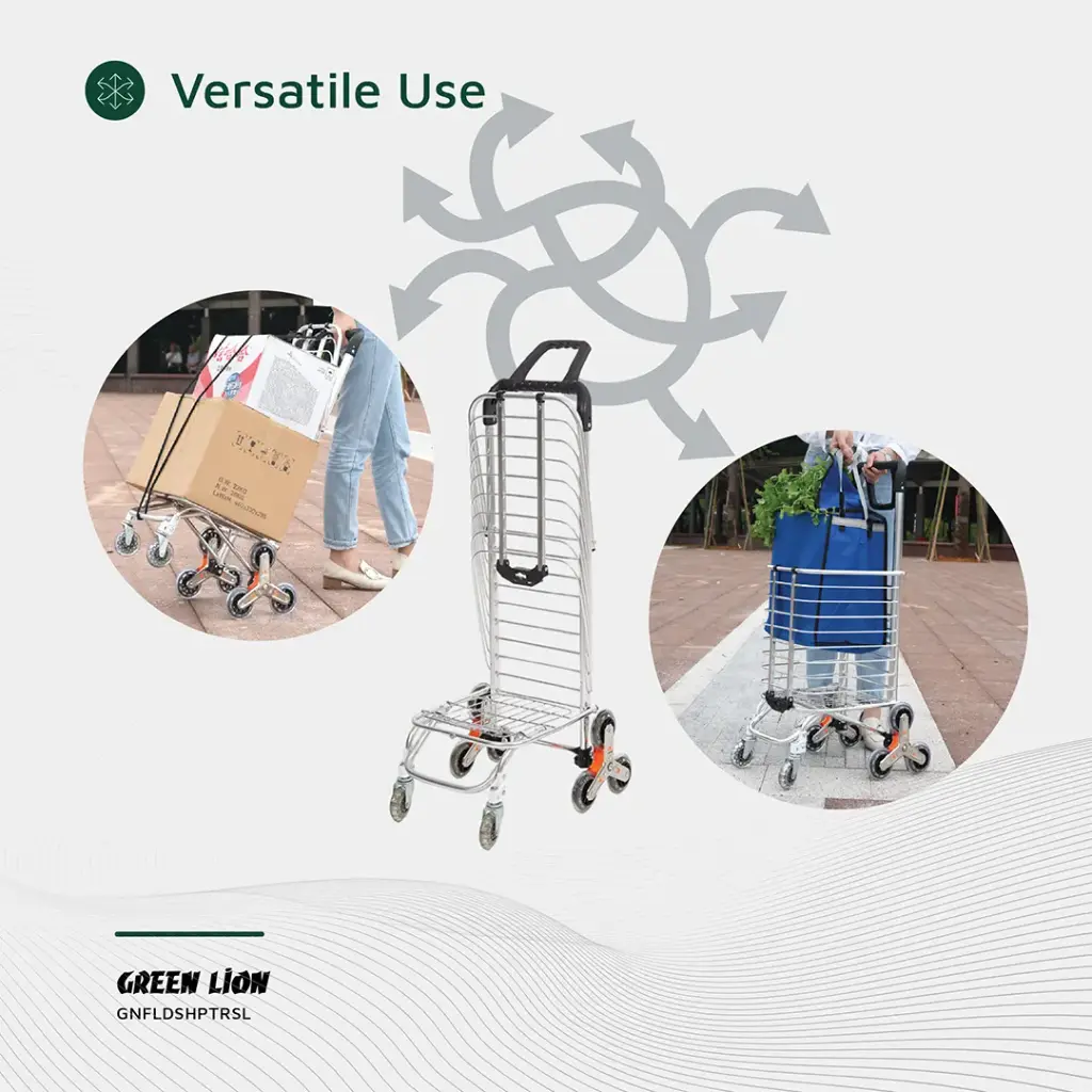 چرخ دستی خرید تاشو گرین Green Foldable Shopping Trolley