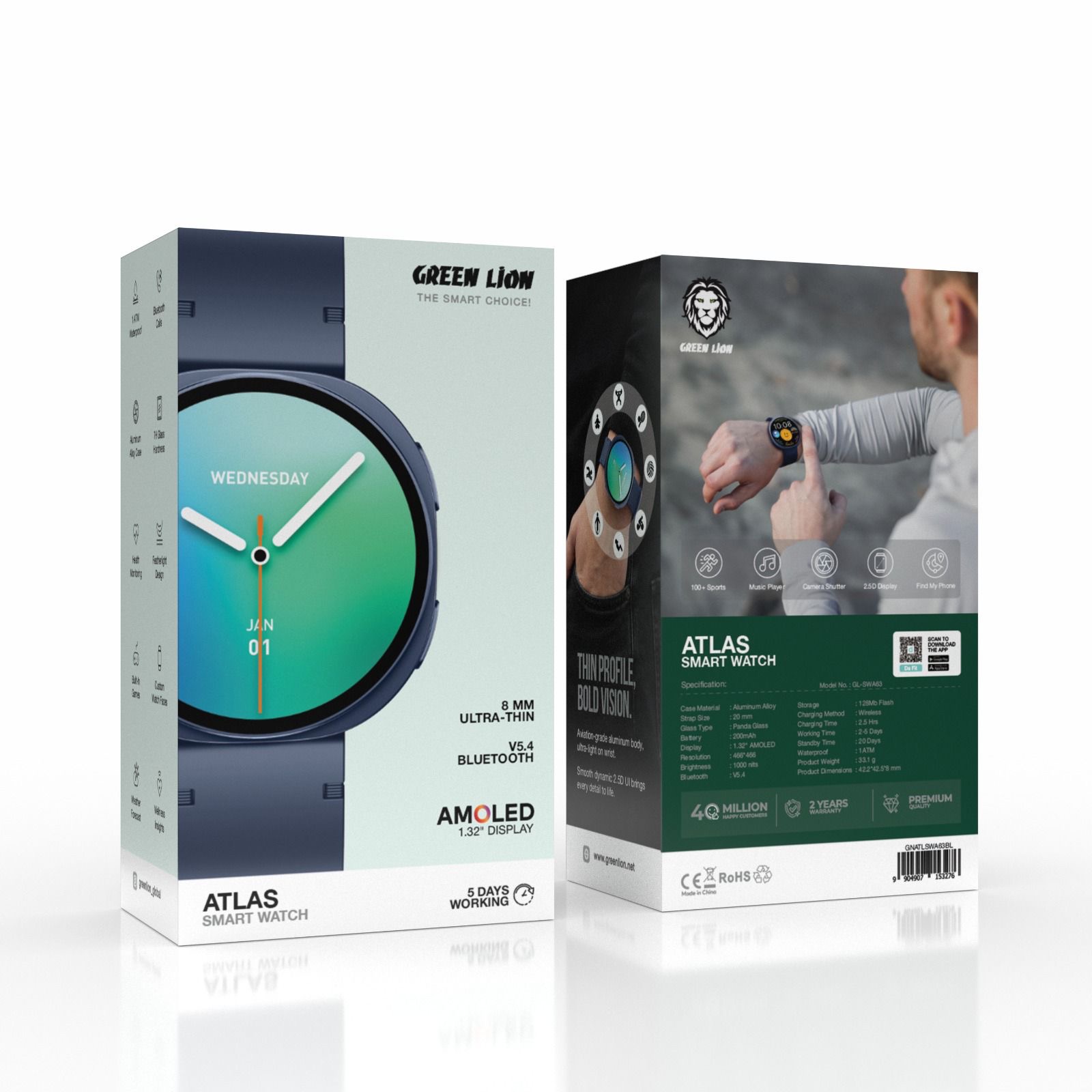 ساعت هوشمند اطلس گرین Green Atlas Smart Watch