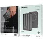 پاوربانک آکسفورد مگ‌سیف ۵۰۰۰ میلی‌آمپر گرین Green Lion Oxford Magsafe 5000mAh PowerBank