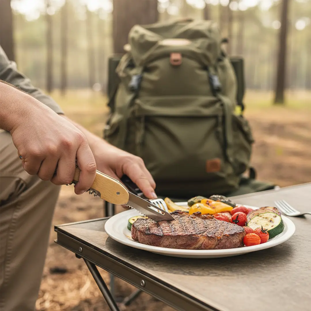 Green Multifunction BBQ Tool Set