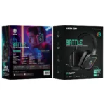 هدفون‌های گیمینگ بی‌سیم بتل گرین Green Lion Battle Wireless Gaming Headphones