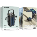 پاوربانک خورشیدی سولار ایکس ۱۰۰۰۰۰ میلی آمپر گرین Green Lion Solar X 100000mAh Power Bank